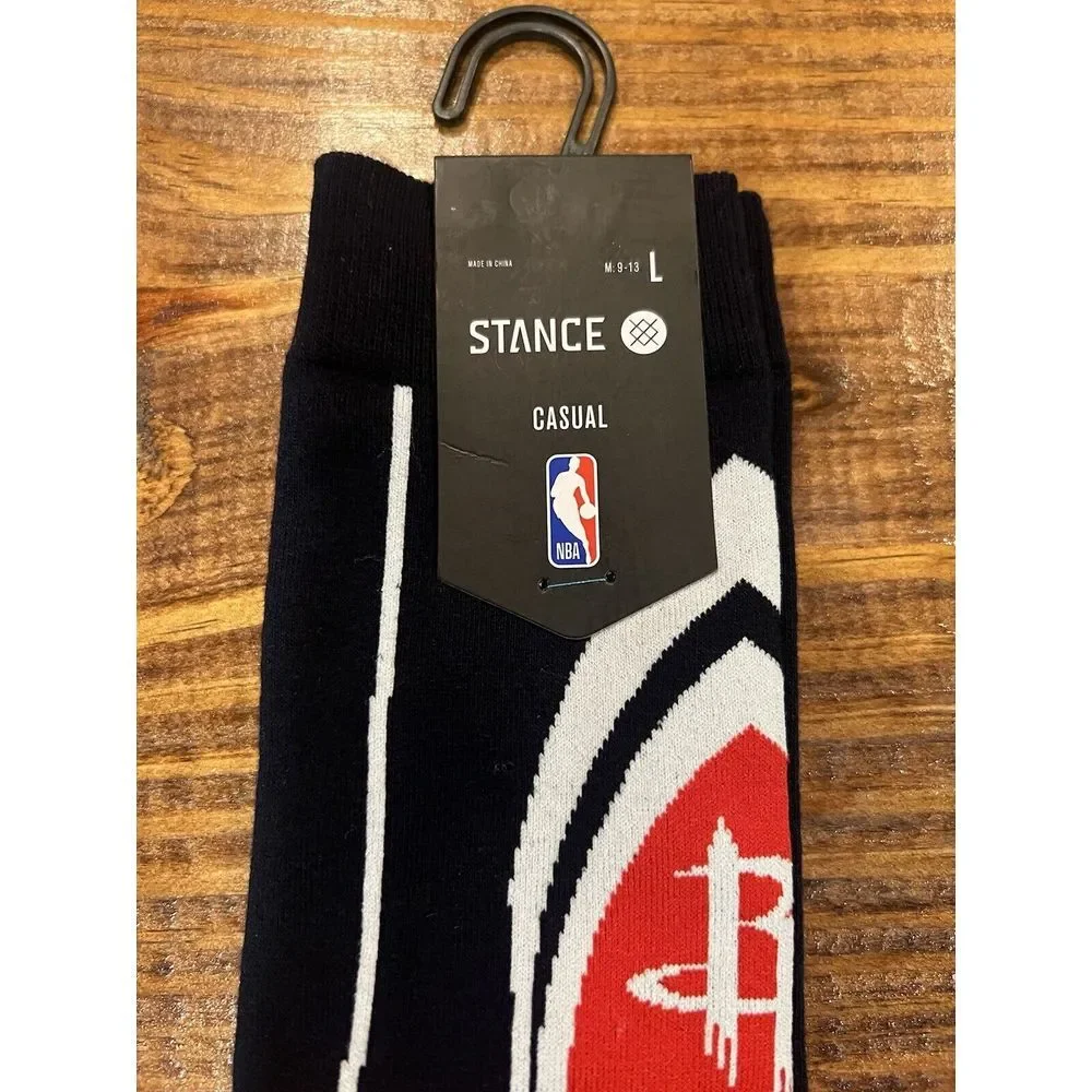 Stance NBA Houston Rockets Landmark Crew‎ Height Socks Mens Large 9-13 NWT